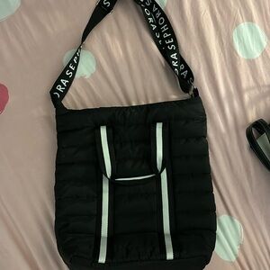 Sephora puffy quilted travel tote bag
